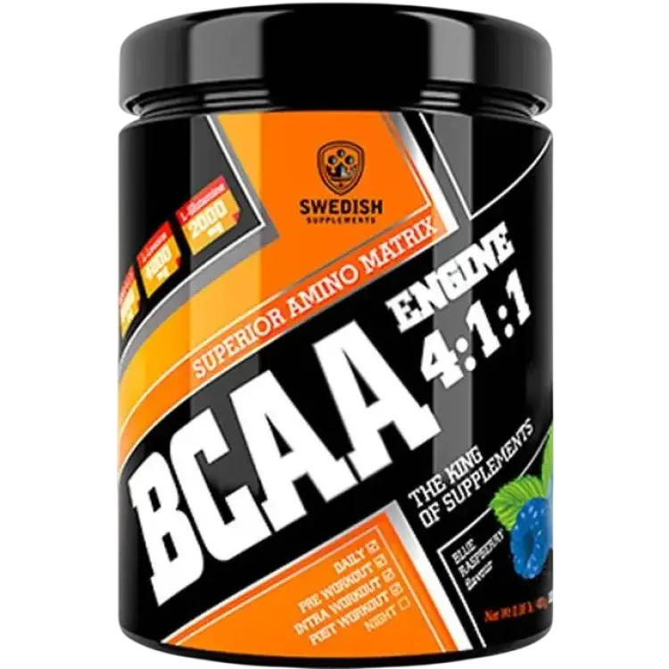 Swedish Supplements BCAA Engine 4:1:1 Blue Raspberry 400g