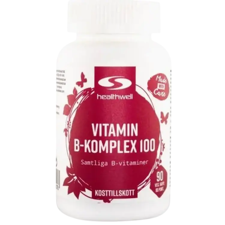 Healthwell Vitamin B-Komplex 100, 90 kaps 90 st
