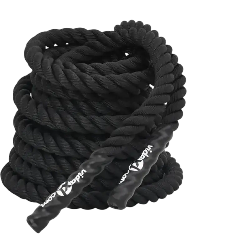 vidaXL Battle Rope Svart 12 m 9 kg Polyester