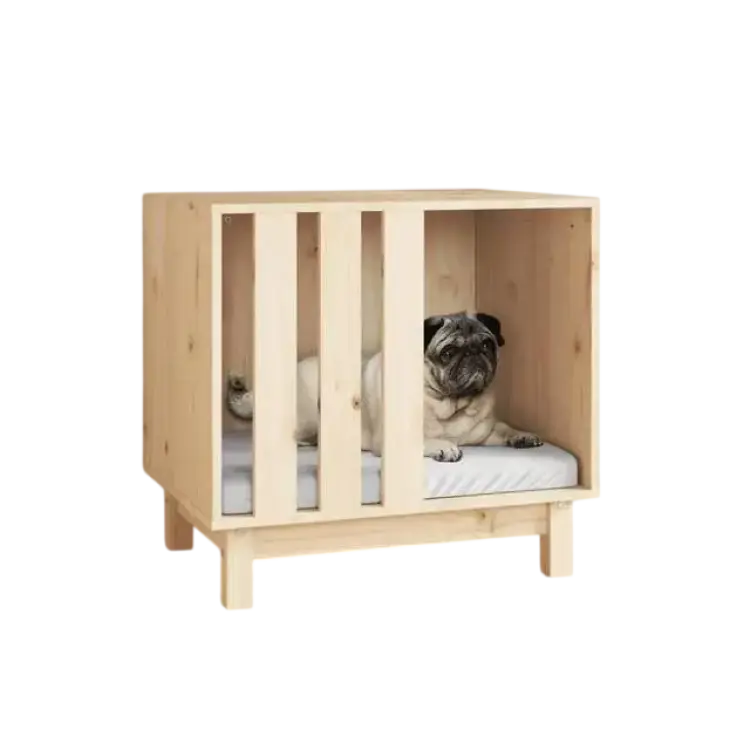 vidaXL Hundkoja 60x45x57 massiv furu