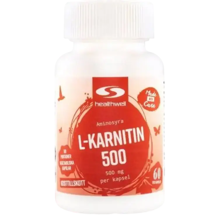 Healthwell L-karnitin 500, 60 kaps