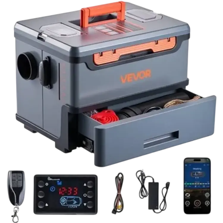 VEVOR Dieselvärmare 8KW DC 12V 24V Bluetooth Kontroll