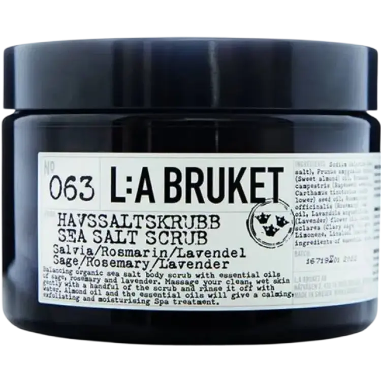 L:A Bruket Sea Salt Scrub Sage Rosemary Lavender 420 g 350ml