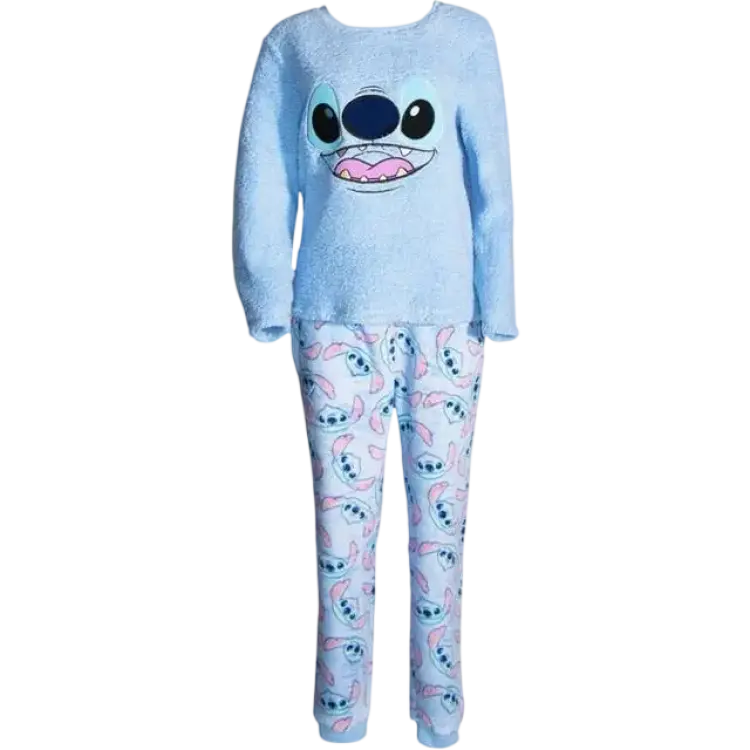 Lilo & Stitch Fleece Lång Pyjamas Set Blå