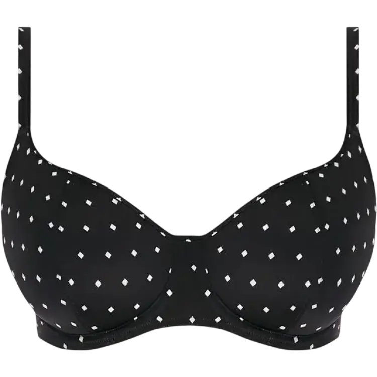 Freya Jewel Cove Sweetheart Padded Bikini Top - Black
