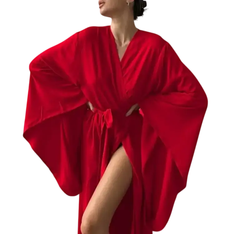 Temu Summer Beach Bohemian Style Cardigan Kimono Bikini Cover-up Belt