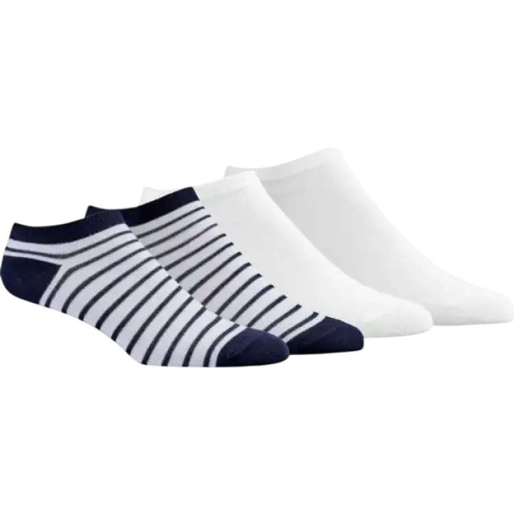 Damella Ankelstrumpa 2-Pack Bambu - Navy/Vit