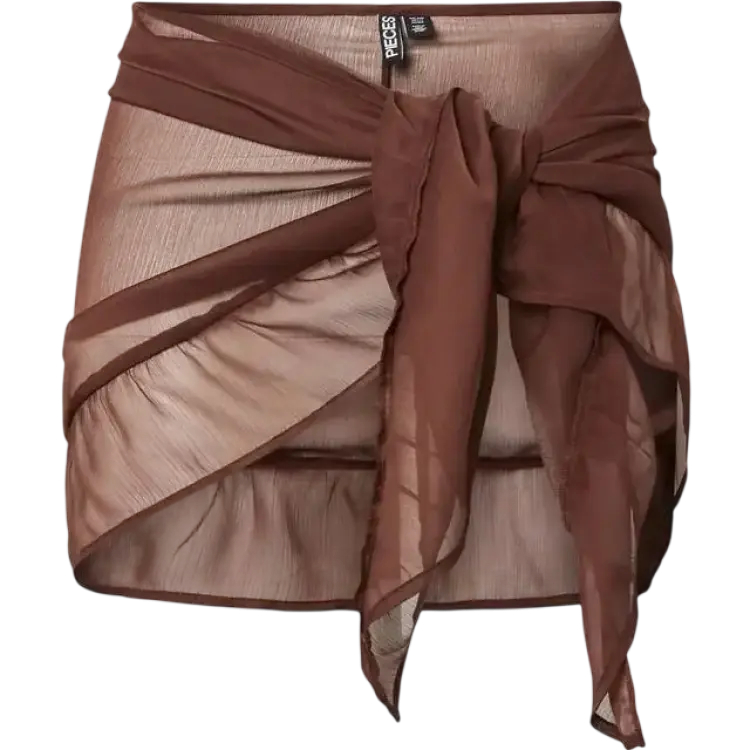 Pieces Pcatrud Frill Sarong Wvn Bc - Brown