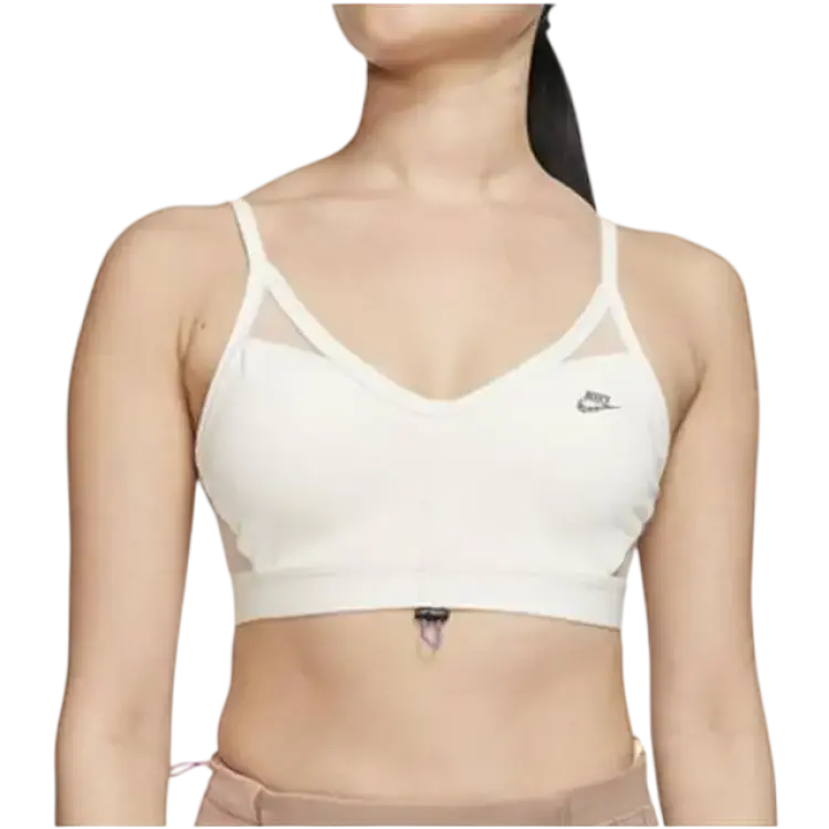 Nike Indy Icon Clash Lågintensiv Sport-BH - Elfenben