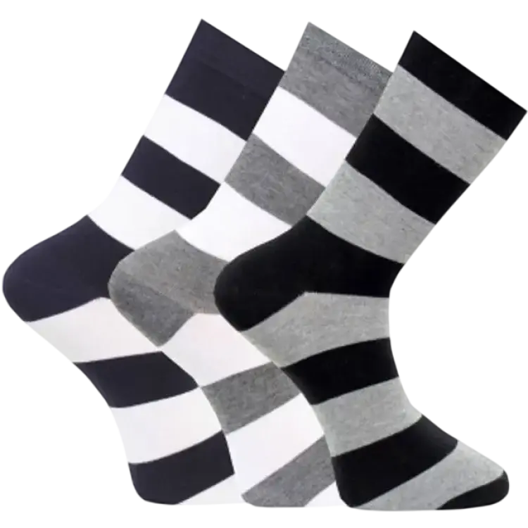 Millers strumpor luxury bambu bredrand mellangrå/vit 41-45