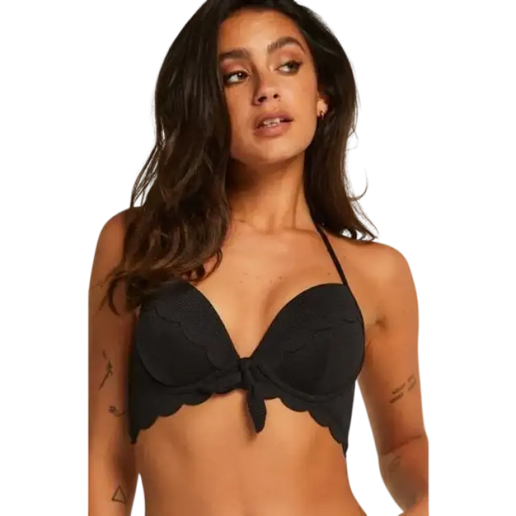 Hunkemöller Formpressad push-up-bikinitopp Svart female