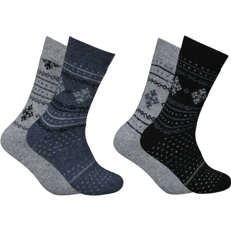 Walking Ullstrumpa Mönstrad 2-Pack 39/42