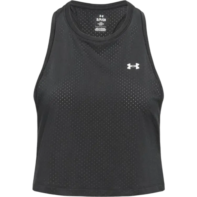 Under Armour Tech Sport Mesh Crop Tank - Svart/Vit