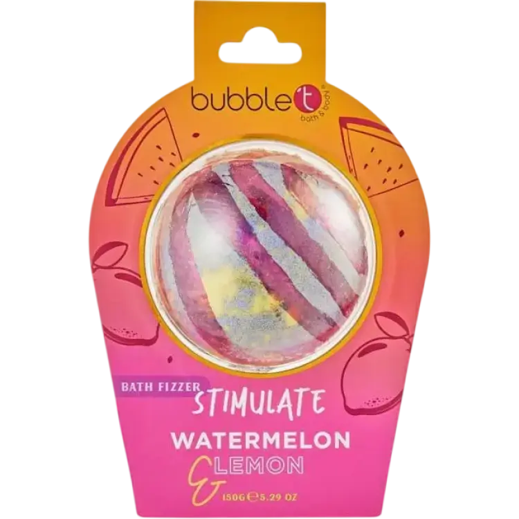 BubbleT Bath Fizzer Stimulate Watermelon & Lemon