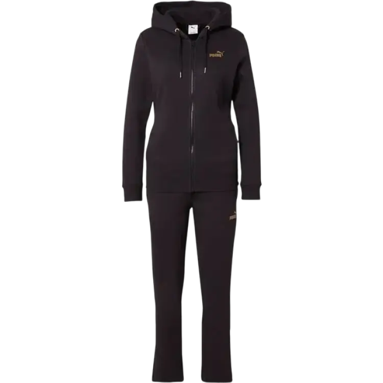Puma Metallic Hooded Träningsdräkt - Svart/Guld