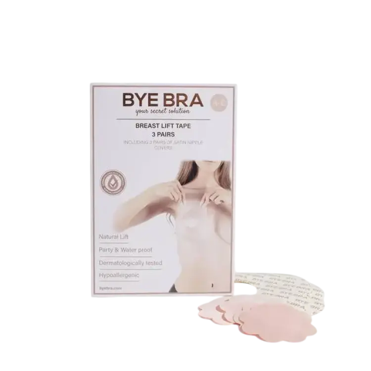 PrettyLittleThing Bye Bra Lyftande Brösttejp D-F Kupa par Nude Nude