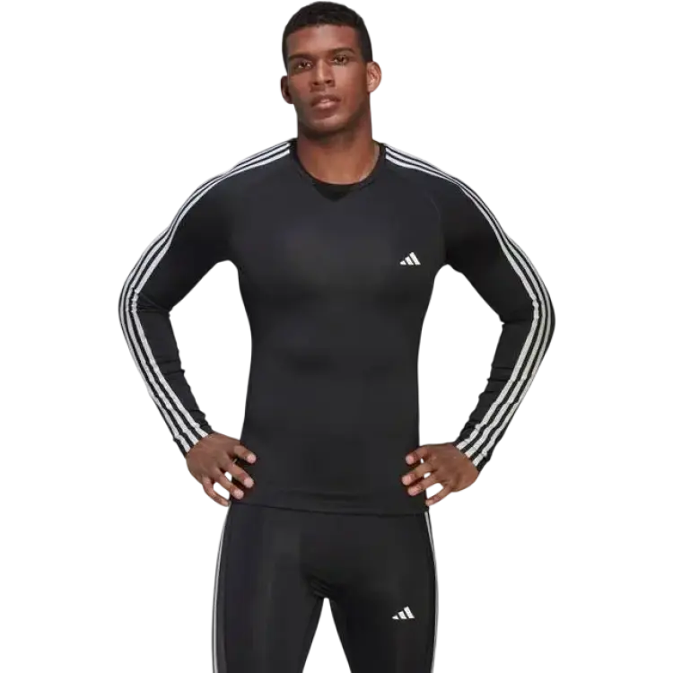 adidas Techfit 3-Stripes Training Long Sleeve Tee