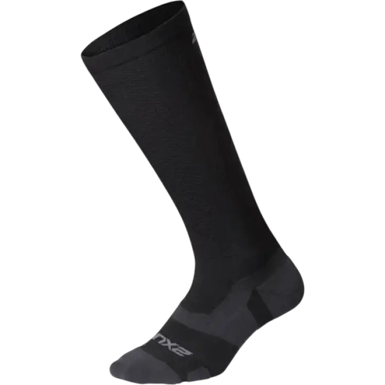 2XU Vectr Light Cushion Full Length Compression Socks - Black/Titanium