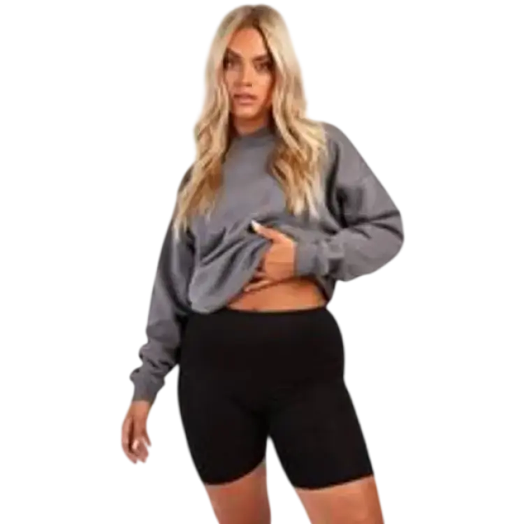 boohoo Dam Plus Basic Cykelshorts - Black