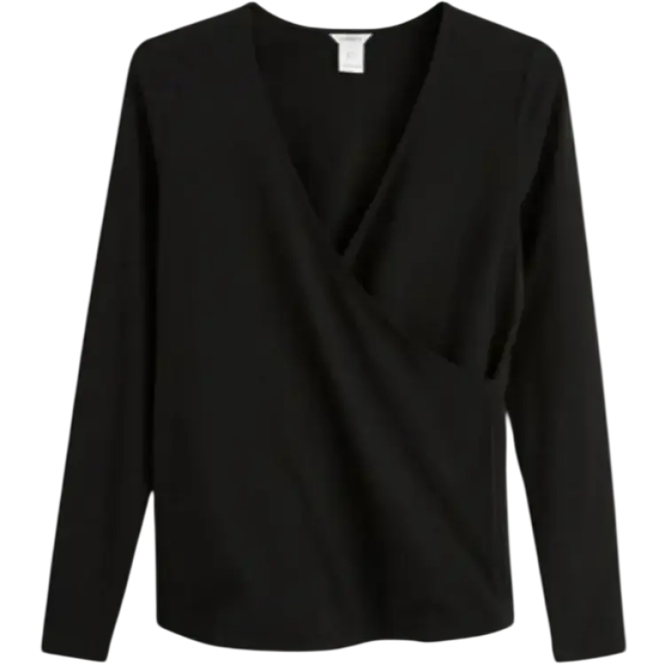 Lindex Mom Wrap Nursing Top Black (8540626-80)