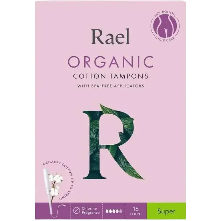 Rael Organic Cotton Tampons Super 16-pack