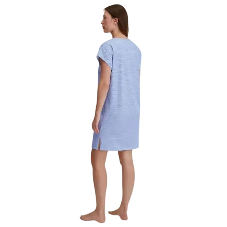 Calida Nattlinne - Royalblå/Vit