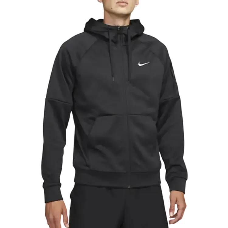 Nike Men's Therma-FIT Full-Zip Fitness Top - Black/White