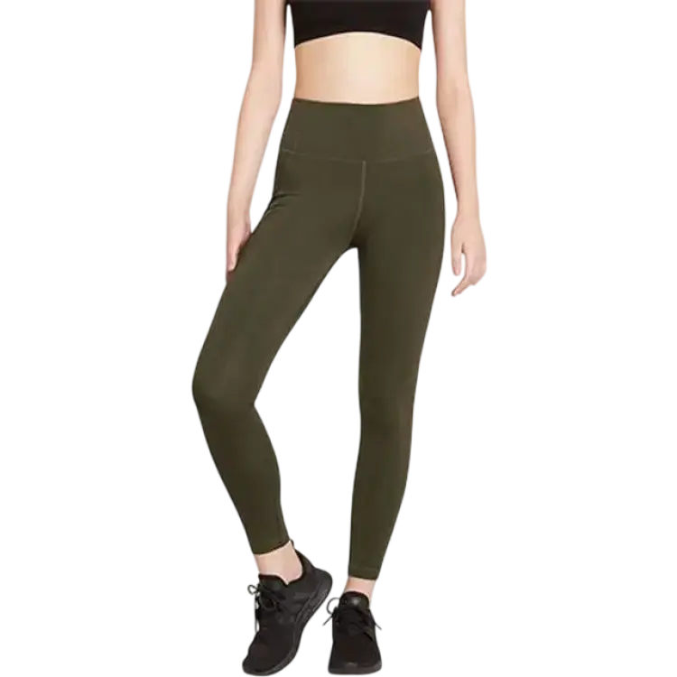 Boody Motivate Full-Length High-Waist Tights - Dark Olive