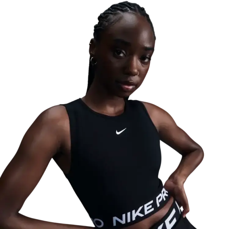 Nike Pro Dri-FIT Cropped Tank Top - Svart