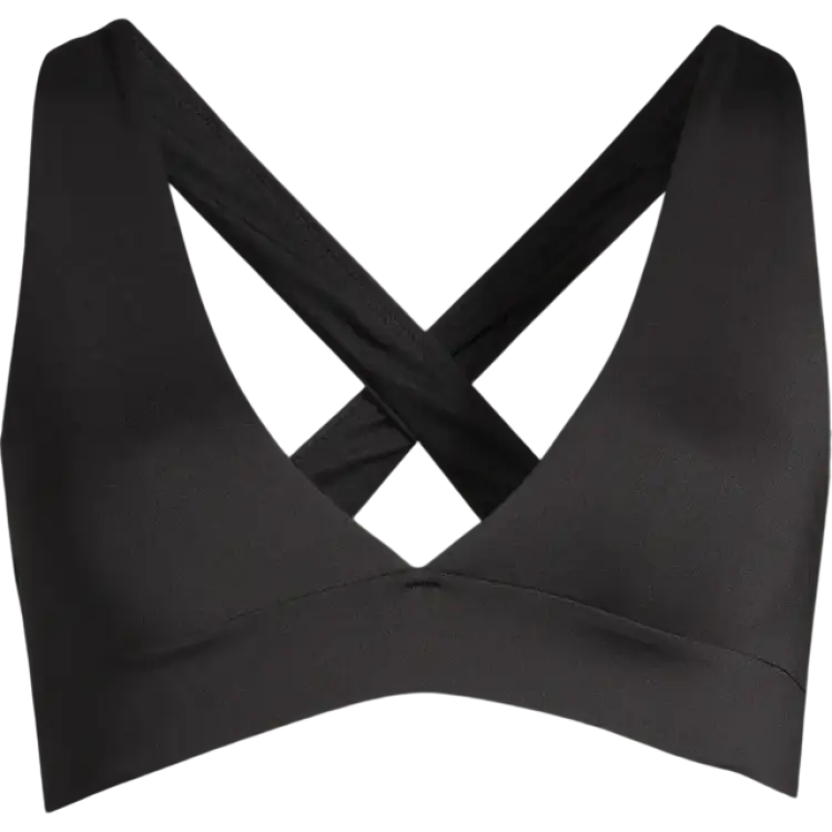 Casall V-Neck Crossback Bikini Top Black