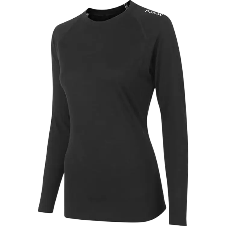 Fusion Merino LS Women - Black