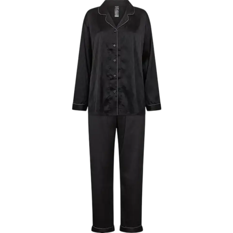 Hype The Detail Satin Pyjamas - Black