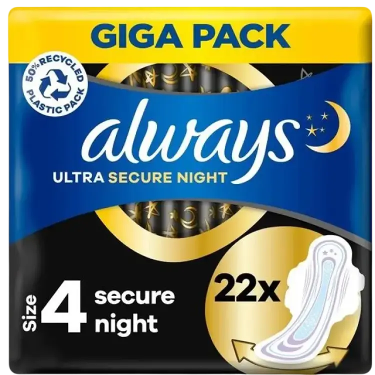 Always Ultra Secure Night Storlek 4 Bindor Vingar