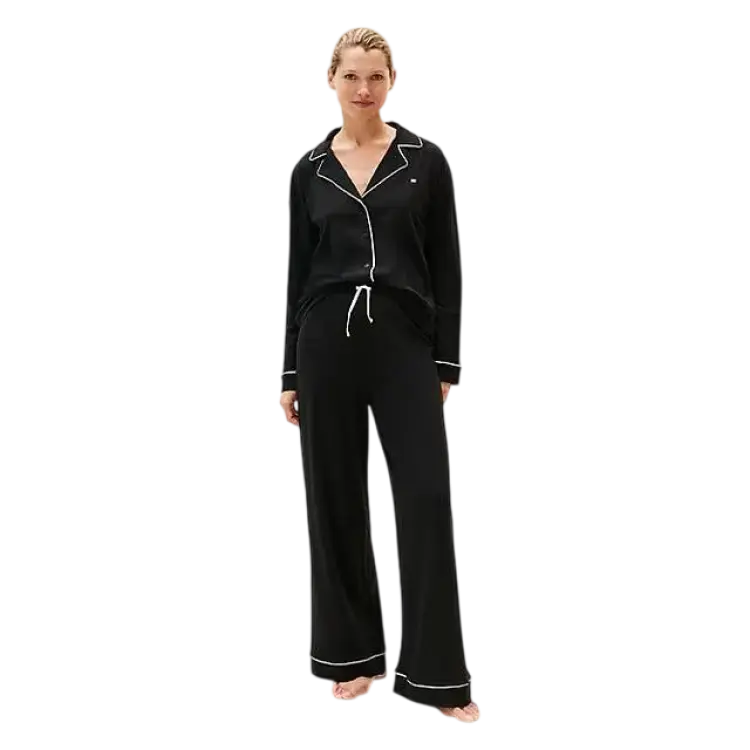 Tommy Hilfiger Essential Shirt And Trousers Pyjama Set - Black