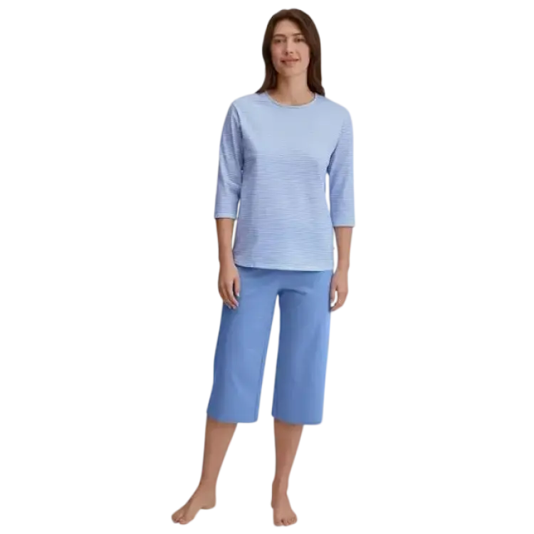 Calida Lovely Nights Capri Pyjama Single Jersey - Blå