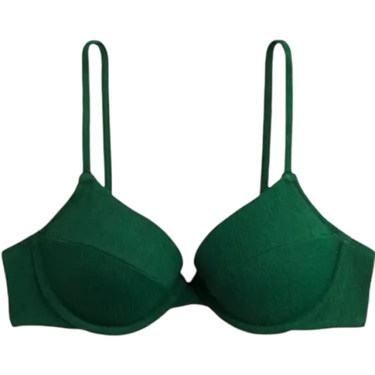 H&M Push-Up Bikini Top - Dark Green