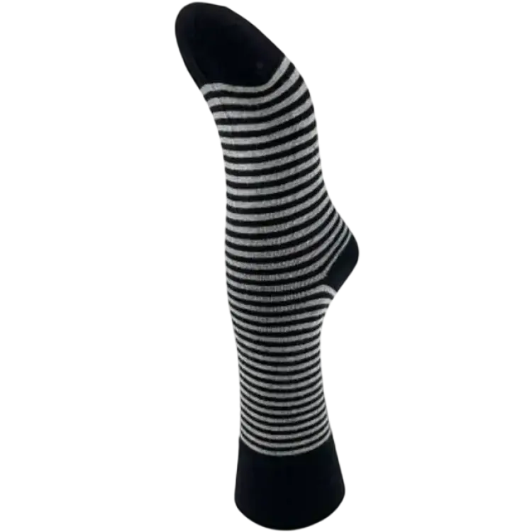 Millers strumpor luxury bambu smalrand svart/mellangrå 41-45