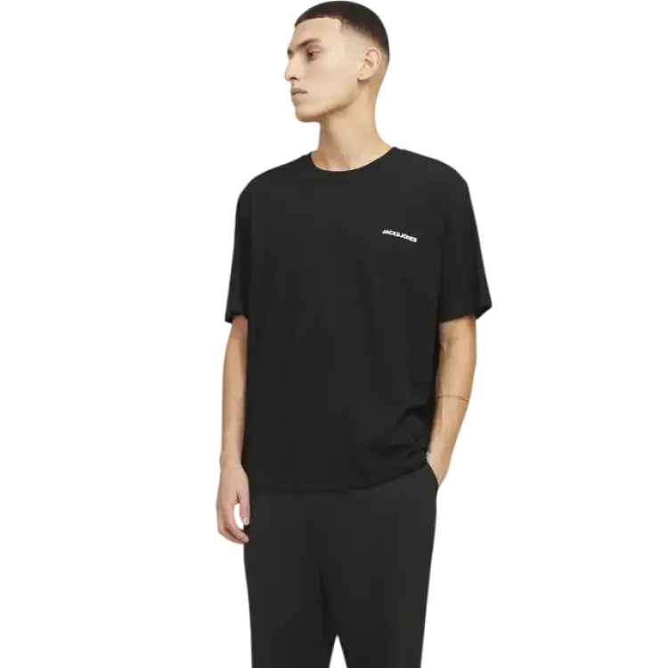 Jack & Jones 2-Pack Enfärgat Loungewearset Svart