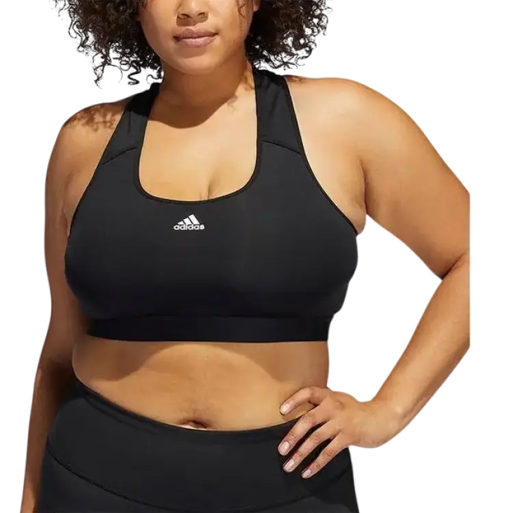 adidas Powerreact Training Medium-Support Bra Plus Size - Black