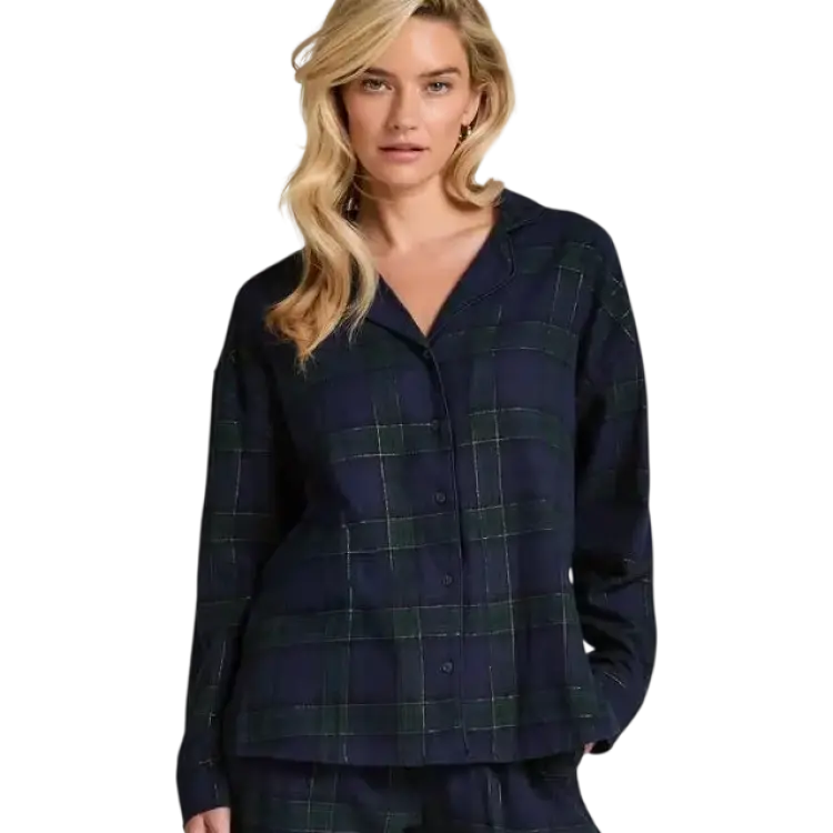 Hunkemöller Pyjamastopp Flanell - Blå