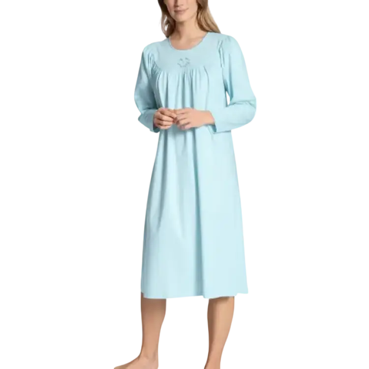 Calida Soft Cotton Nightdress - Light Blue