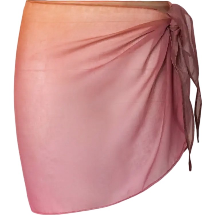 Pieces Pcbaninna 5in1 Short Sarong WVN BC - Red Ochre/Gradient
