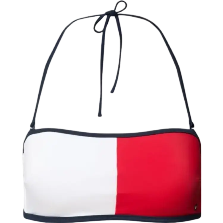 Tommy Hilfiger Flag Bandeau Bikini Top - Dark Blue