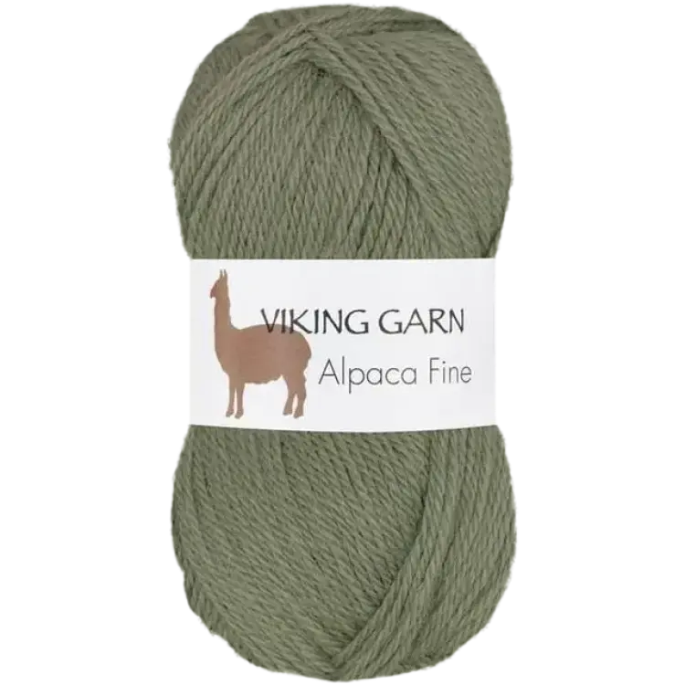 Viking Garn Alpaca Fine 50g Mossgrön