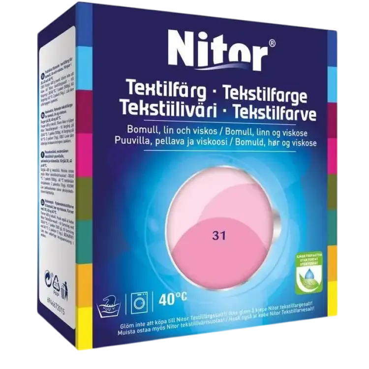 Nitor Textile Colour Pink 400g