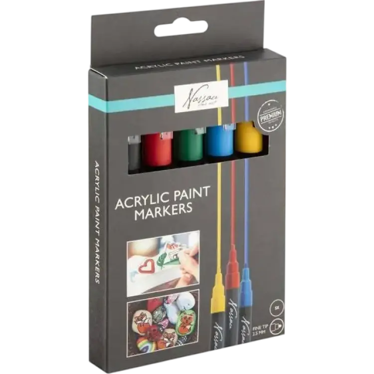 Grafix Creative Craft Group Acrylic Marker Set 5 Pieces