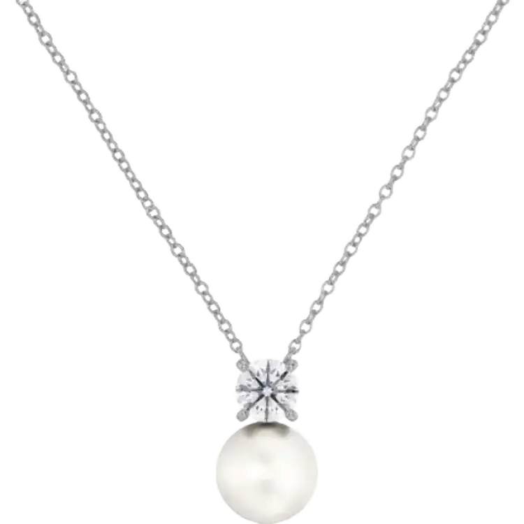 Edblad Luna Necklace - Silver/Pearl/Transparent