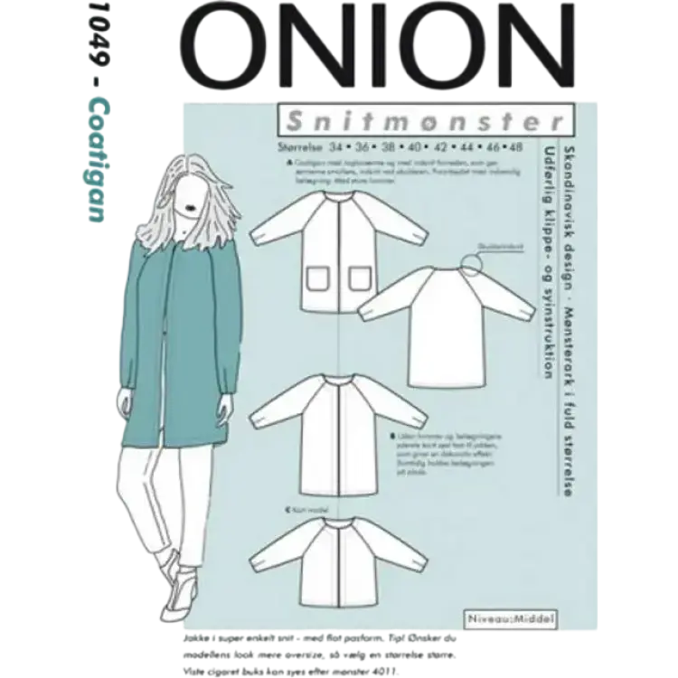 Onion Snittmönster 1049 Kofta Storlek 34-48