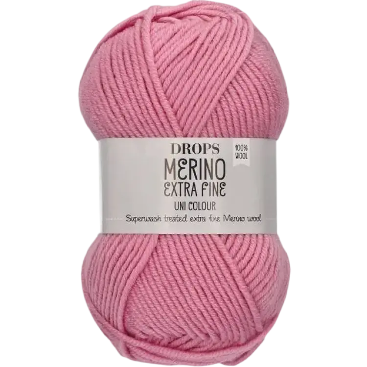 Drops Design Merino Extra Fine Uni Colour Pink 105m