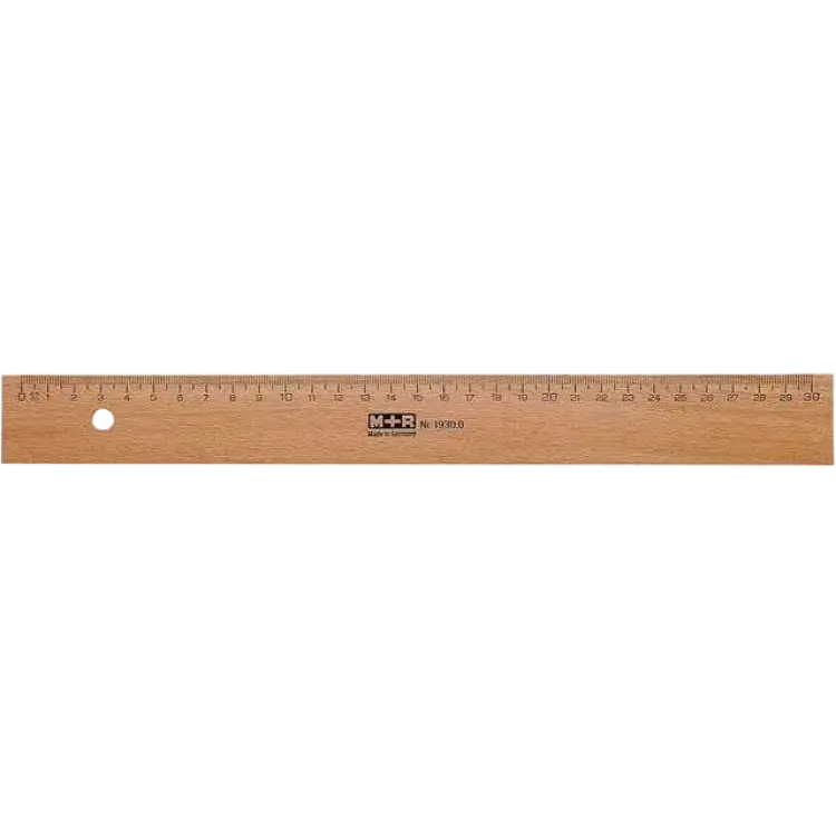 M+R Wood Ruler 30cm